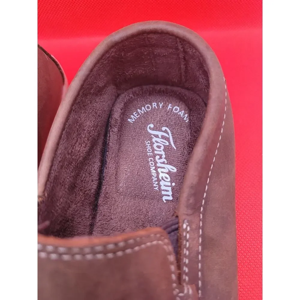Florsheim Kids Penny Loafers Saddle Brown Leather Slip On Memory Foam Size 2.5